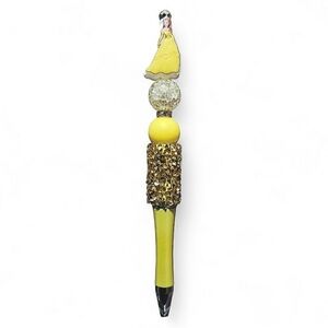 Disney Princess Belle Beauty And The Beast Beaded Ballpoint Twist Pen Yellow